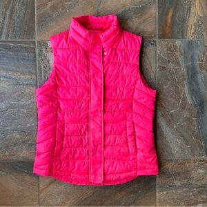 Gap Warmest Quilted Vest Proton Neon Pink Women's Size Medium